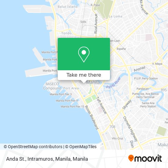 Anda St., Intramuros, Manila map