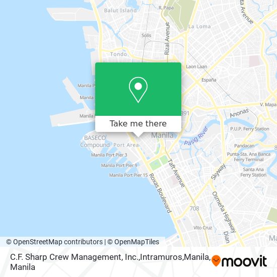 C.F. Sharp Crew Management, Inc.,Intramuros,Manila map