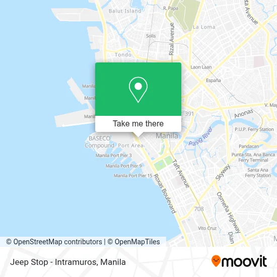 Jeep Stop - Intramuros map