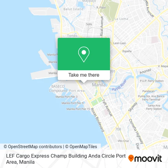 LEF Cargo Express Champ Building Anda Circle Port Area map