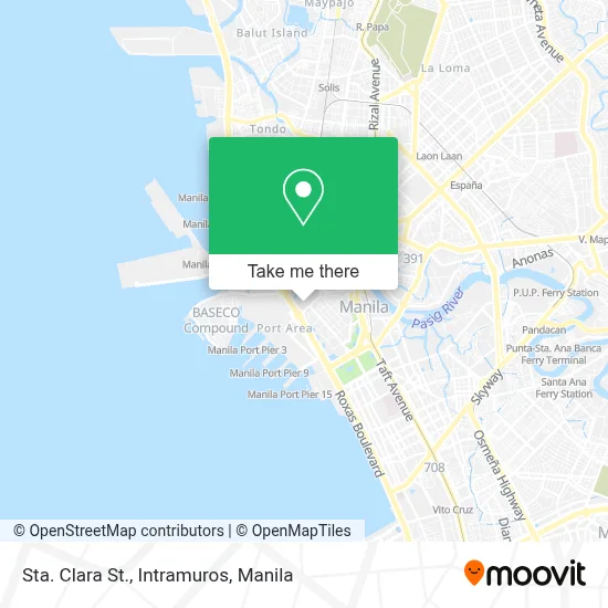 Sta. Clara St., Intramuros map
