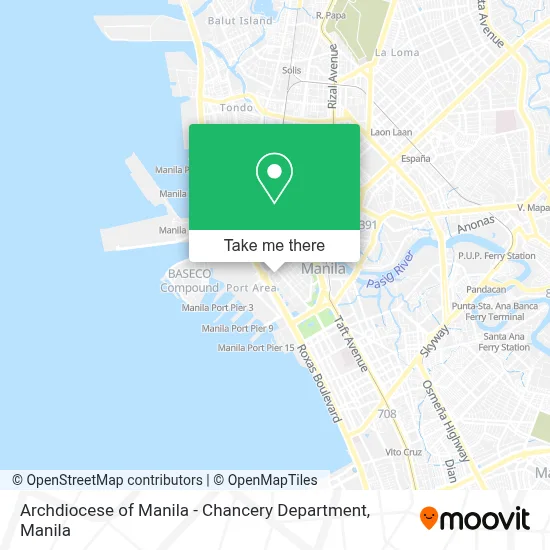 Archdiocese of Manila - Chancery Department map