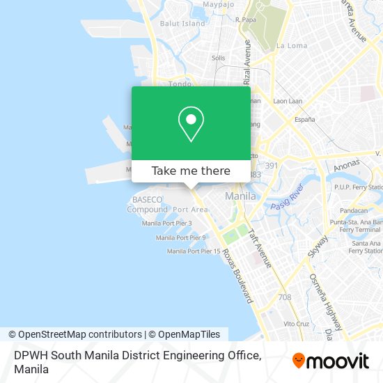 DPWH South Manila District Engineering Office map