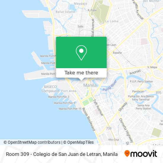 Room 309 - Colegio de San Juan de Letran map