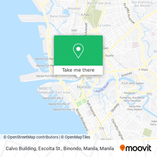 Calvo Building, Escolta St., Binondo, Manila map