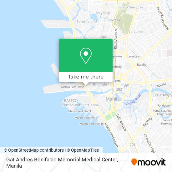 Gat Andres Bonifacio Memorial Medical Center map