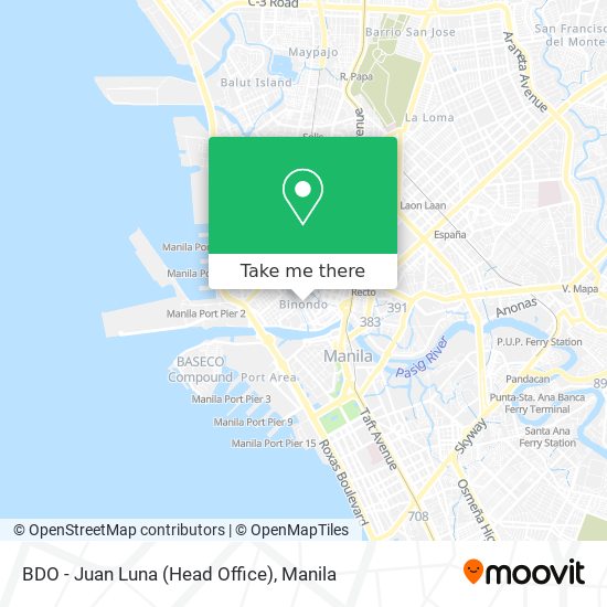 BDO - Juan Luna (Head Office) map