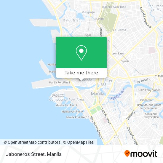 Jaboneros Street map