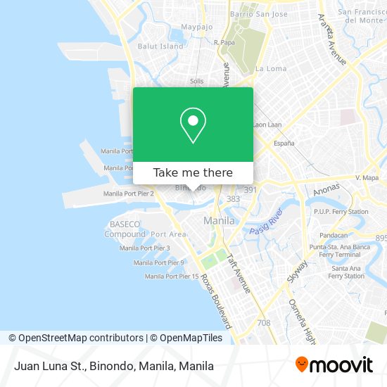 Juan Luna St., Binondo, Manila map