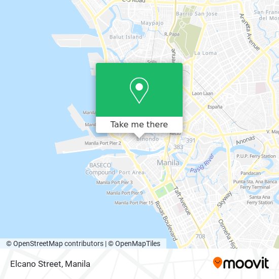 Elcano Street map