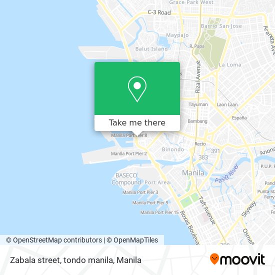 Zabala street, tondo manila map