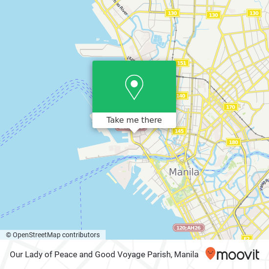 Our Lady of Peace and Good Voyage Parish map