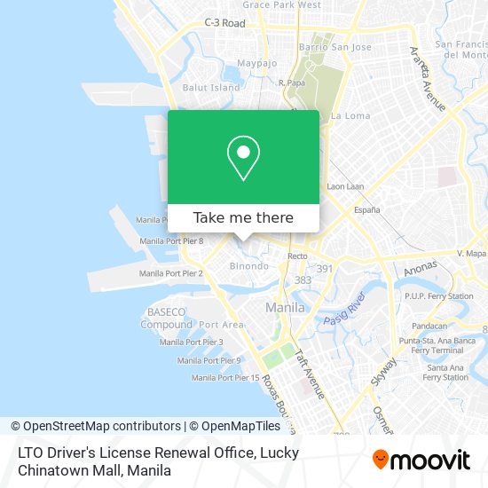 LTO Driver's License Renewal Office, Lucky Chinatown Mall map