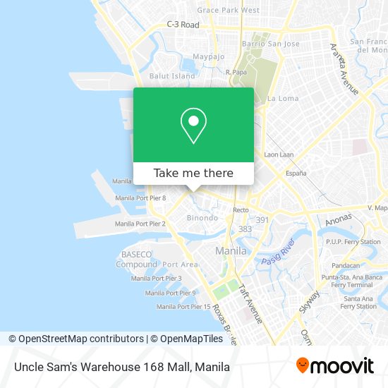 Uncle Sam's Warehouse 168 Mall map