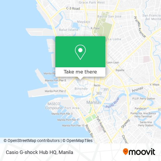 Casio G-shock Hub HQ map