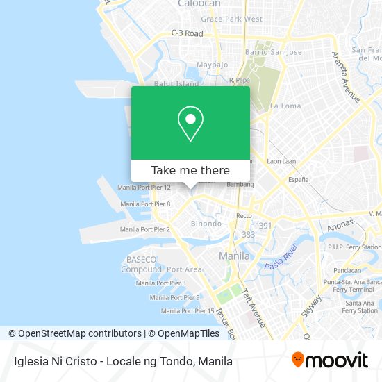 Iglesia Ni Cristo - Locale ng Tondo map