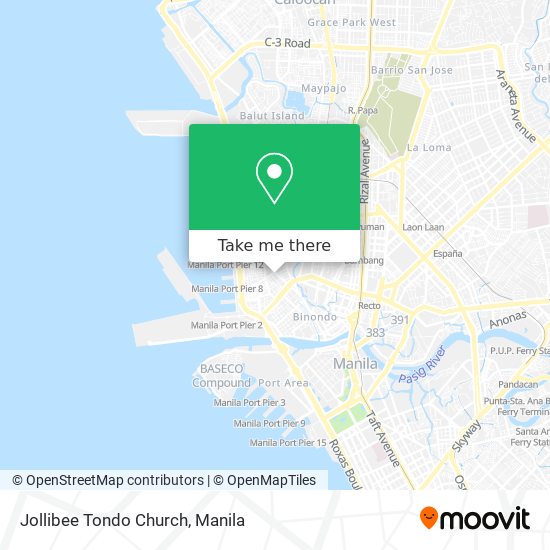 Jollibee Tondo Church map