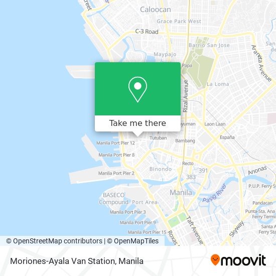 Moriones-Ayala Van Station map