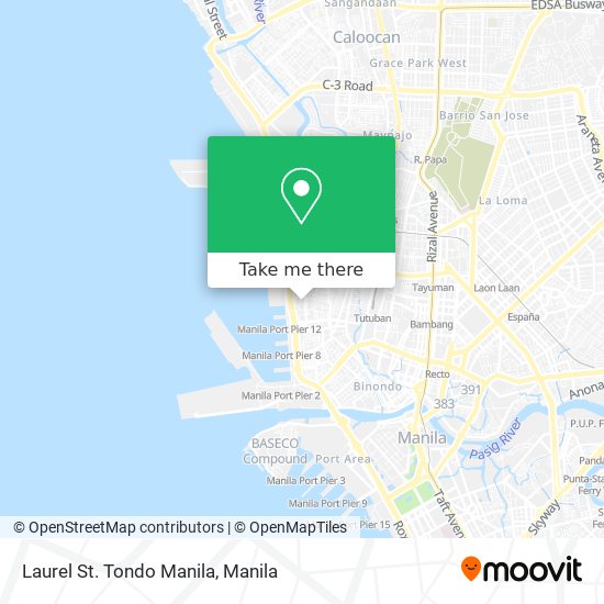 Laurel St. Tondo Manila map