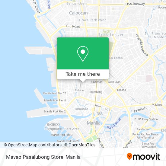 Mavao Pasalubong Store map