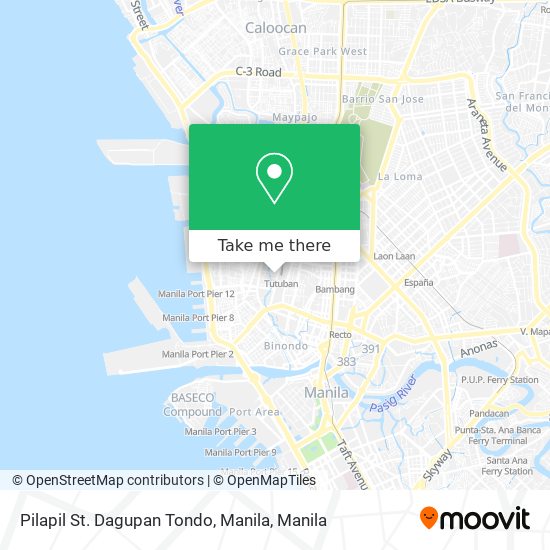 Pilapil St. Dagupan Tondo, Manila map