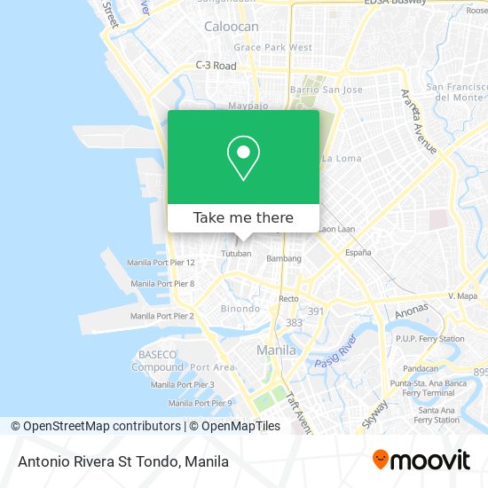 Antonio Rivera St Tondo map