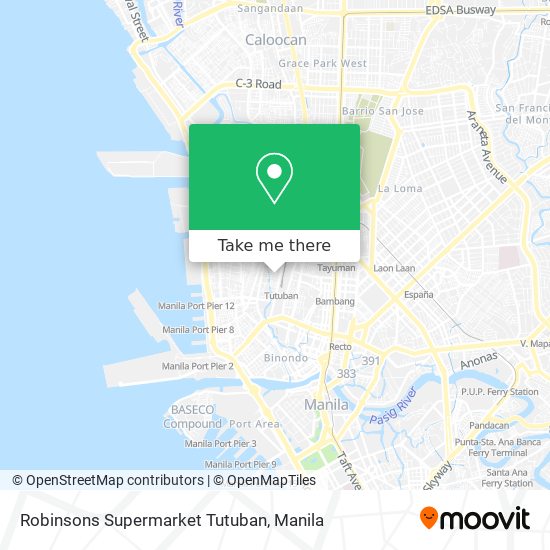 Robinsons Supermarket Tutuban map