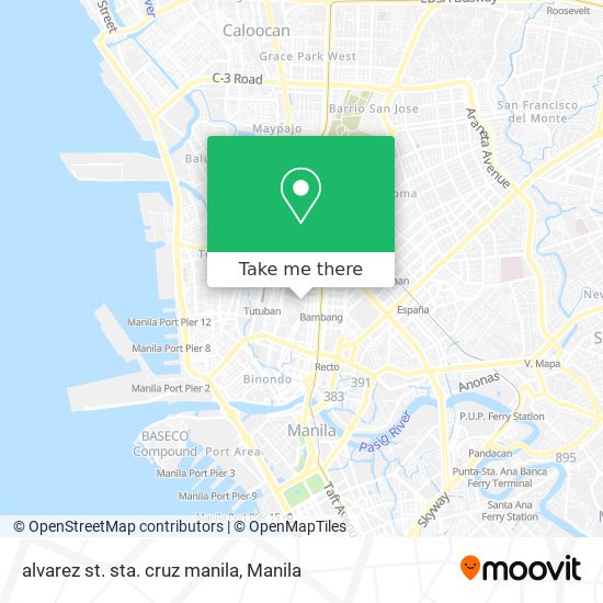 alvarez st. sta. cruz manila map