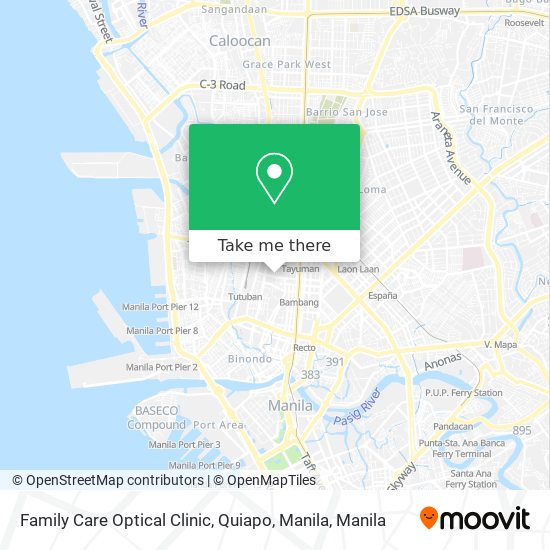 Family Care Optical Clinic, Quiapo, Manila map