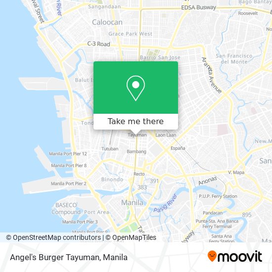Angel's Burger Tayuman map
