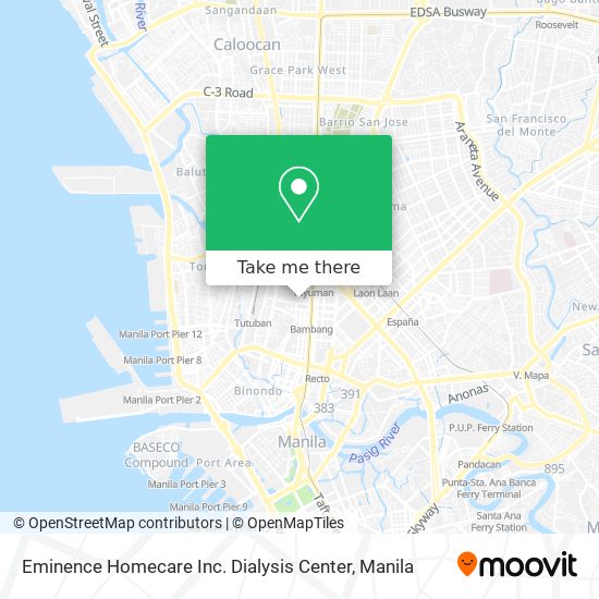 Eminence Homecare Inc. Dialysis Center map