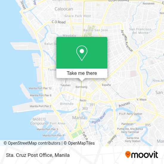 Sta. Cruz Post Office map