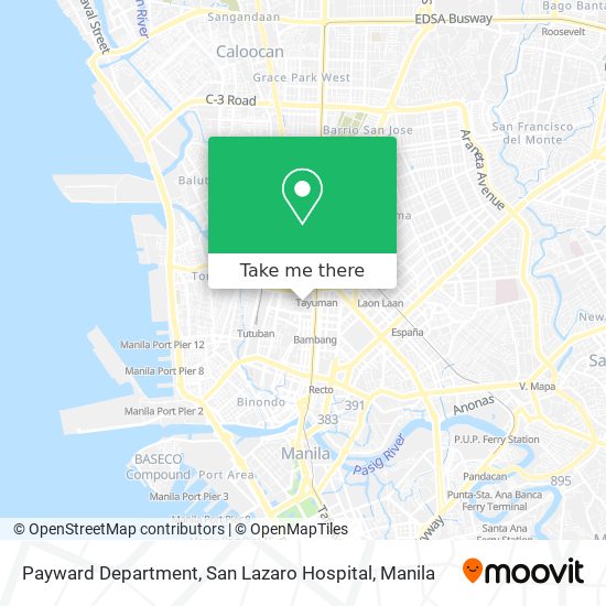 Payward Department, San Lazaro Hospital map