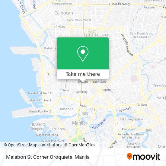 Malabon St Corner Oroquieta map