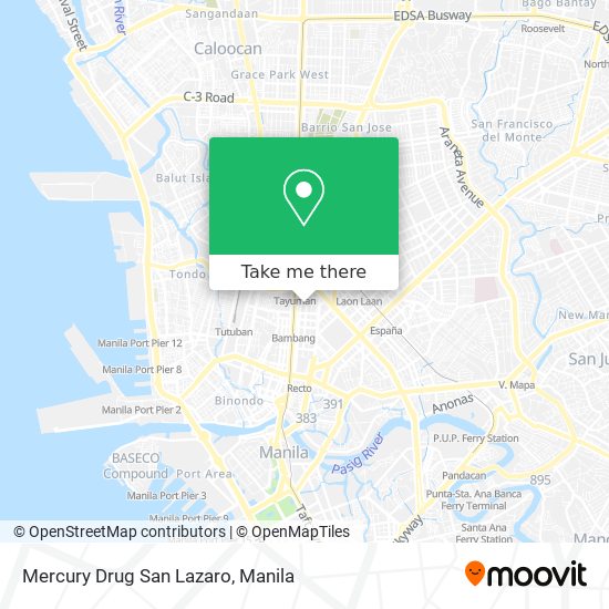 Mercury Drug San Lazaro map