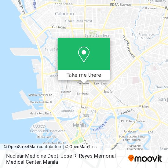 Nuclear Medicine Dept. Jose R. Reyes Memorial Medical Center map