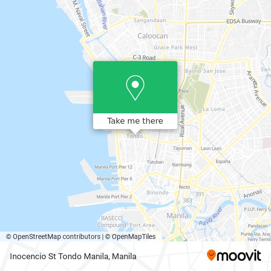 Inocencio St Tondo Manila map