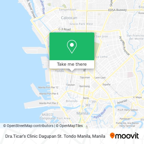 Dra.Ticar's Clinic Dagupan St. Tondo Manila map