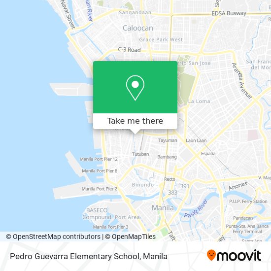 Pedro Guevarra Elementary School map