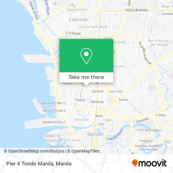 Pier 4 Tondo Manila map