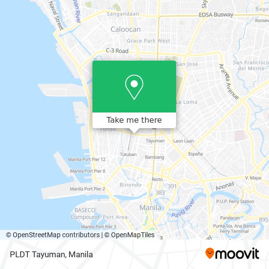 PLDT Tayuman map