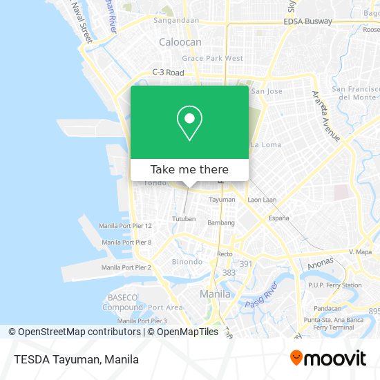 TESDA Tayuman map