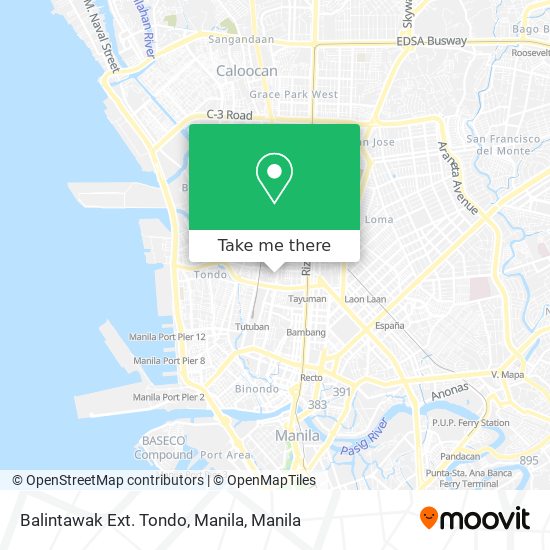Balintawak Ext. Tondo, Manila map