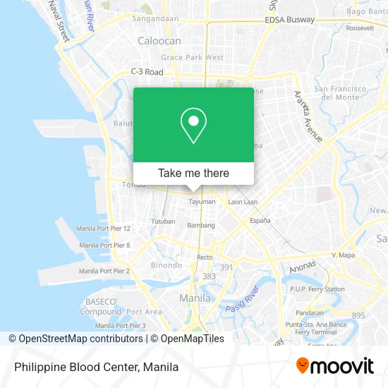 Philippine Blood Center map