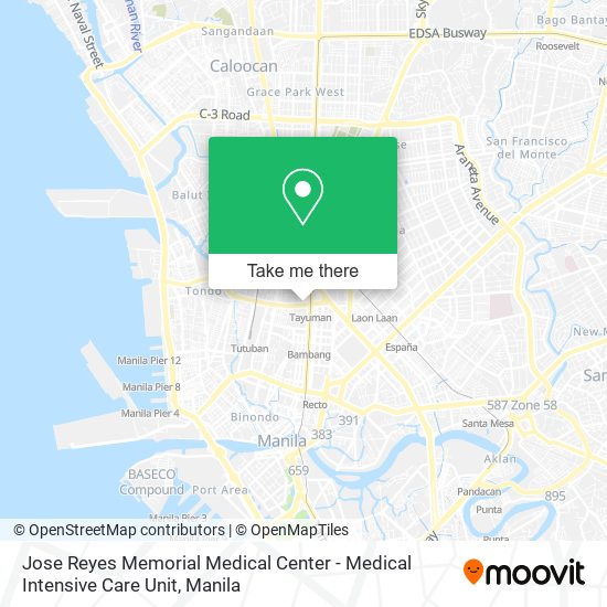 Jose Reyes Memorial Medical Center - Medical Intensive Care Unit map