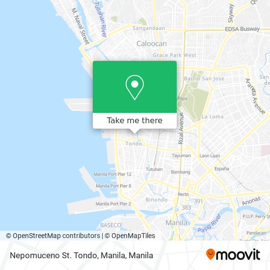 Nepomuceno St. Tondo, Manila map