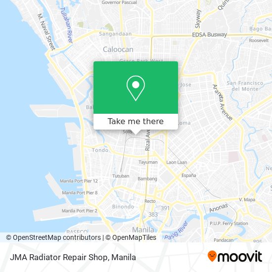 JMA Radiator Repair Shop map