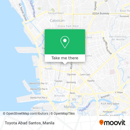 Toyota Abad Santos map