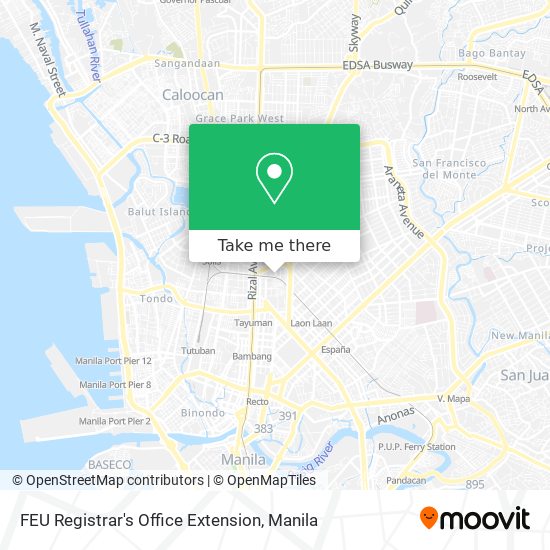 FEU Registrar's Office Extension map