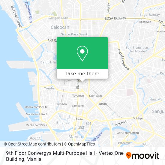 9th Floor Convergys Multi-Purpose Hall - Vertex One Building map